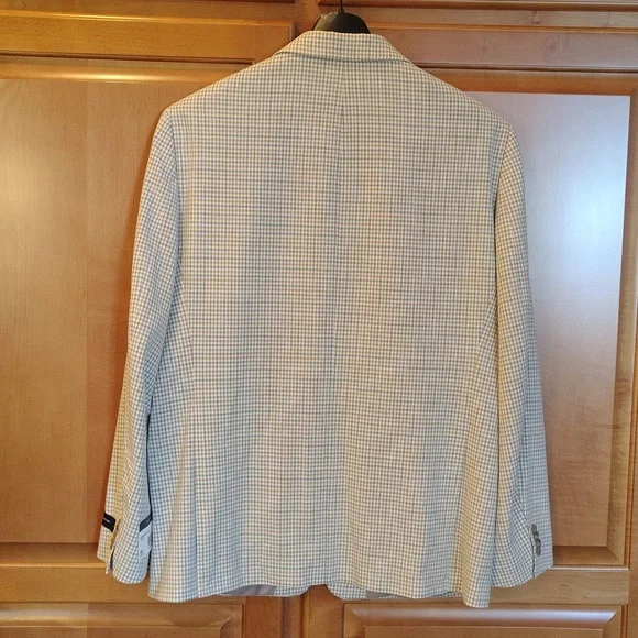 NWT Tommy Hilfiger Conrad Tan/Grey Sport Coat 44REG Flex - Picture 8 of 14